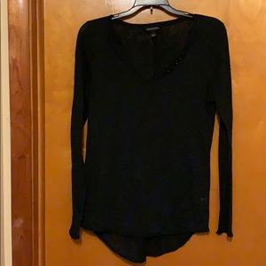 Black long sleeve top
